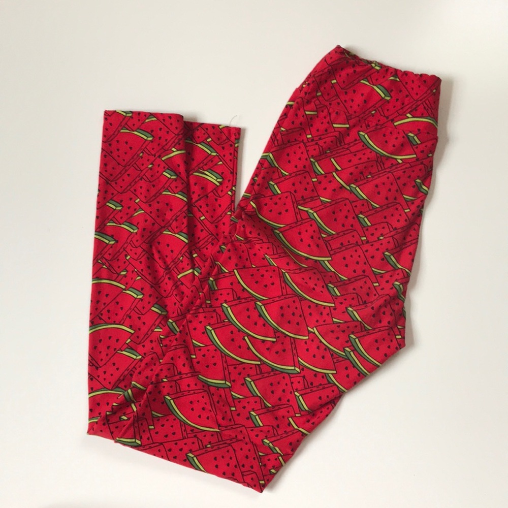 LuLaRoe Watermelon Leggings One Size